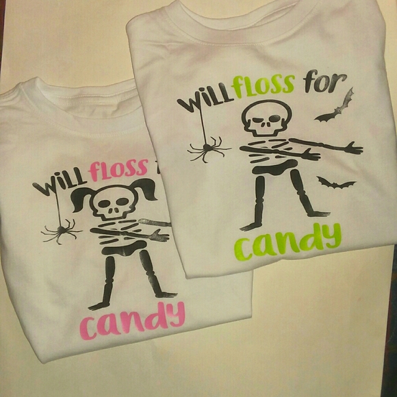 Kid's Halloween skeleton Tee - Picture 2 of 2